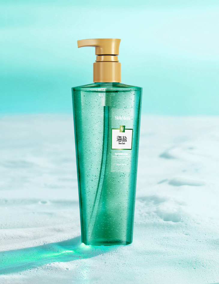 肌肤之食海盐磨砂沐浴露持久留香改善粗糙500ml瓶