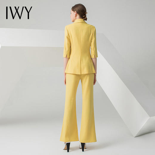 IWY/黄色五分袖西装阔腿裤套装C10226+P30226 商品图3