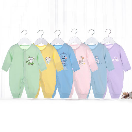 贝贝怡新生婴儿空调服睡衣春秋薄款宝宝连体衣服哈衣爬服203L419 商品图2
