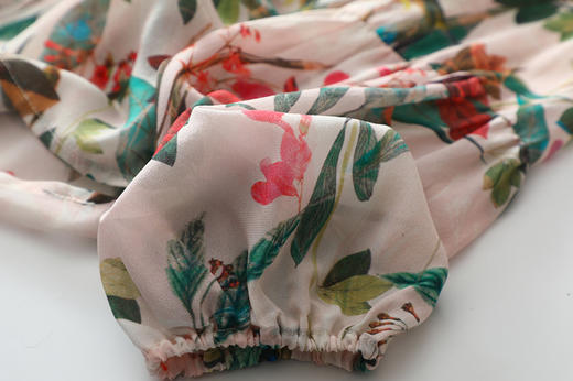 CS-YD-20202度假不可缺系列！系带印花气质真丝衬衫上衣 商品图4