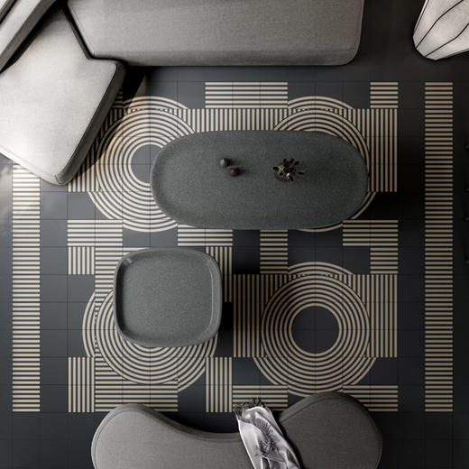 WALKPAPER｜禅的回音-语言 花砖地毯手工水泥花砖（预售） 商品图0