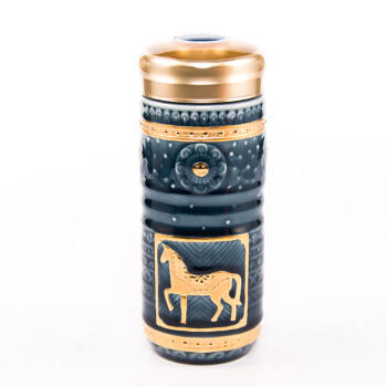 乾唐轩皇家骏马礼盒装随身杯带金（兰+中国红） 商品图1