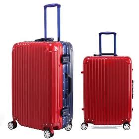 银座 铝框行李箱经典双拼色PC拉杆箱A-1818K