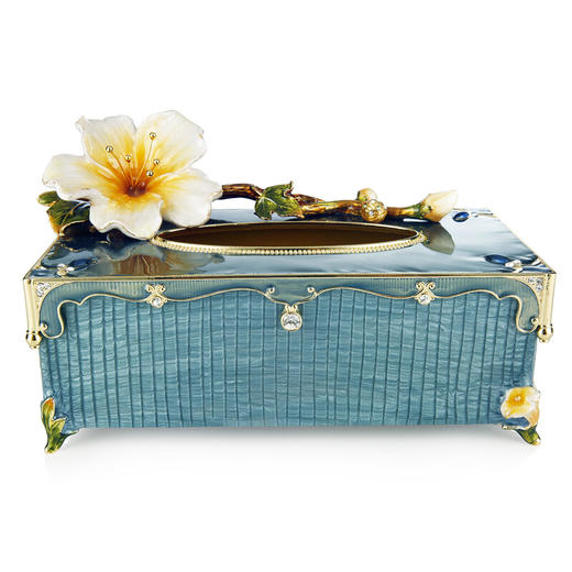 罗比罗丹珐琅彩平安纳福纸巾盒抽纸盒客厅茶几摆件创意创意装饰品 商品图0