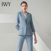 IWY/蓝色格纹七分袖春季女士正装时尚气质商务显瘦职业西装套装CPS10340 商品缩略图1