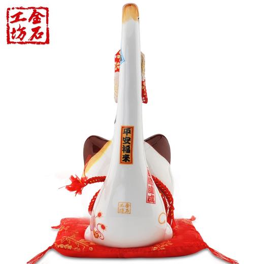 金石工坊招财猫开运摆件陶瓷可爱长尾猫(大号/小号) 商品图2