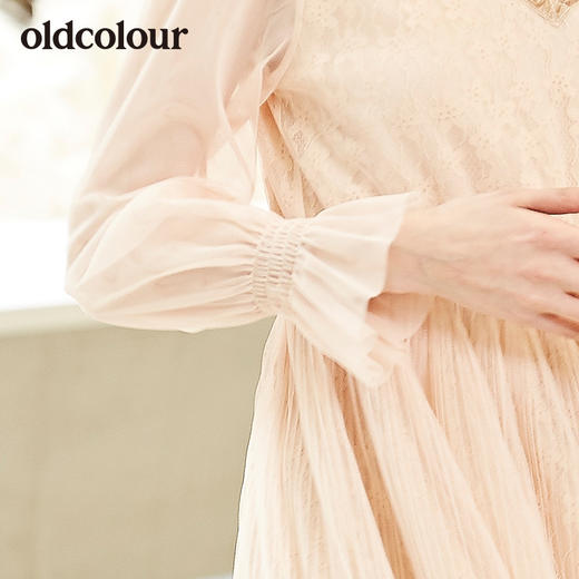 oldcolour秋季新款时尚圆领大摆显高显瘦连衣裙女 商品图3