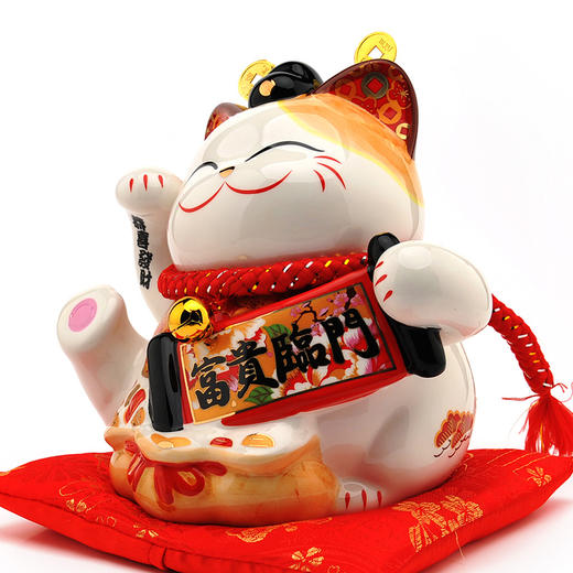 金石工坊招财猫小摆件办公室小可爱桌家居饰品  富贵临门迷你财神猫 商品图2