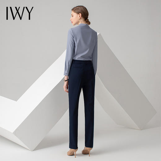 IWY/浅灰色长袖衬衫藏蓝色长裤套装B778+P722 商品图2