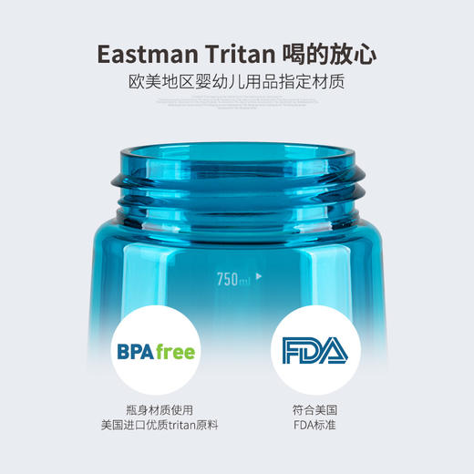 【清仓特惠4.5折】美国驼峰便携户外运动水杯大容量水壶龙口2.0单层水瓶750ML、1000ML 商品图5