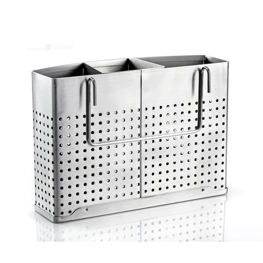 德国戴德 食品级不锈钢筷子笼可挂式筷子筒厨房置物架餐具收纳盒可拆洗 商品图1