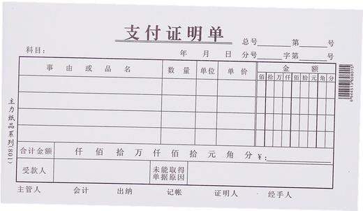 主力48开凭证单175*95mm25页/本20本/包 商品图8