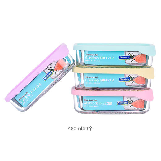 glasslock保鲜盒四件套480ML 商品图1