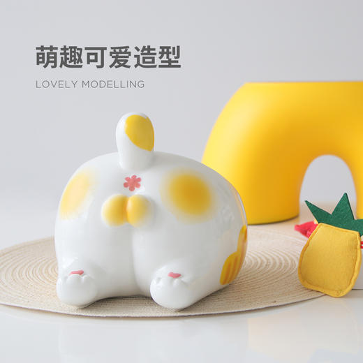 陶瓷水碗 猫屁屁 蛋蛋 猫咪碗 大容量 屁屁造型 商品图4
