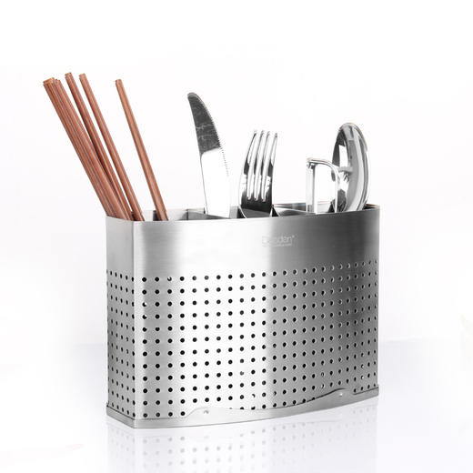 德国戴德 食品级不锈钢筷子笼可挂式筷子筒厨房置物架餐具收纳盒可拆洗 商品图0