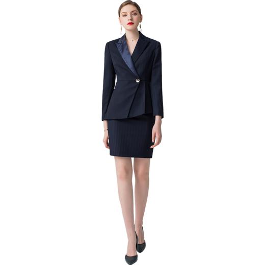 IWY/藏青色长袖西装半裙套装C0512+S0333 商品图4