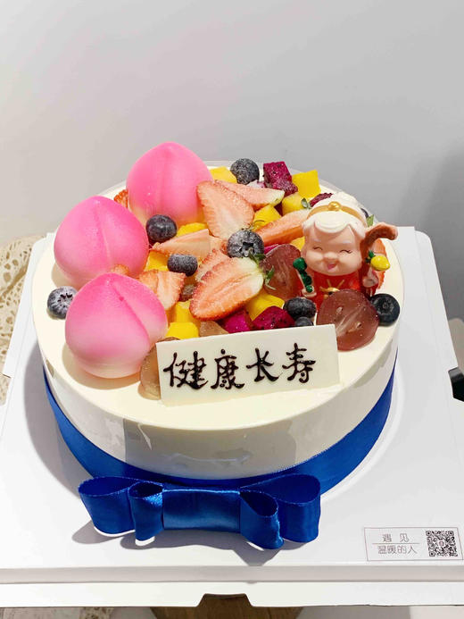 寿星“拦”蓝丝带，吉祥蓝色寓意把一切不好的都拦在外面，如有特殊需求或者配饰更换，可以私信客服小妹 商品图5