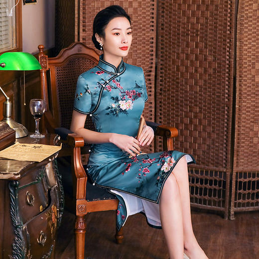 中国风复古，演出走秀改良版旗袍裙TY-JYJ-016 商品图1