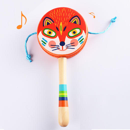 djeco新生婴儿曼波拨浪鼓玩具摇鼓手摇铃传统木质可啃咬0-3-6-9月 商品图0