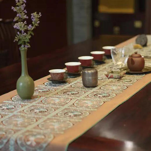 【皇锦】双雁衔绶.茶席 商品图1