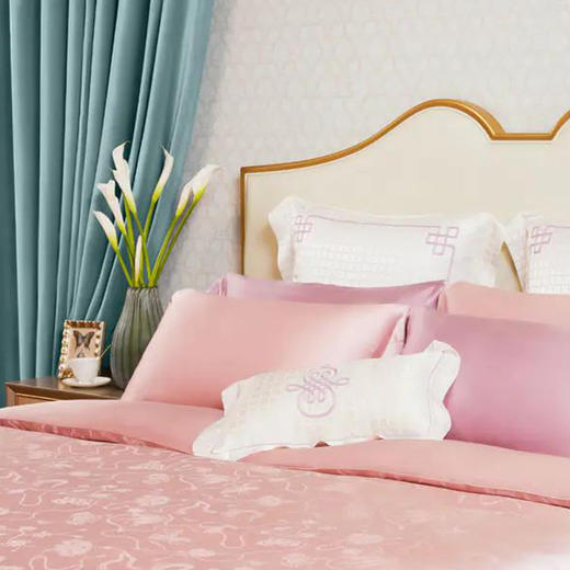 【皇锦】珠联璧合·提花缎被套三件套 商品图0