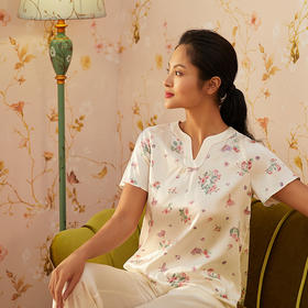 【皇锦】海棠蝴蝶·真丝套装