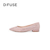 D:FUSE迪芙斯闪耀烫钻尖头平底鞋DF03111054 商品缩略图0