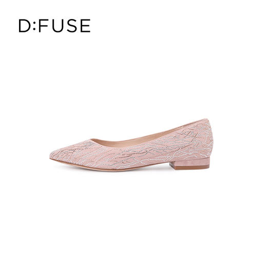 D:FUSE迪芙斯闪耀烫钻尖头平底鞋DF03111054 商品图0
