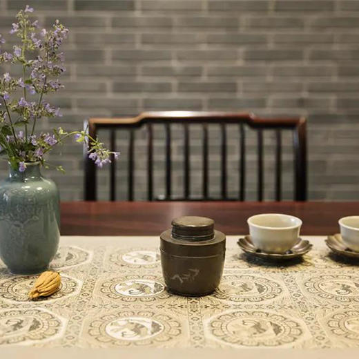 【皇锦】双雁衔绶.茶席 商品图2