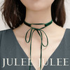 JULEEJULEE茱俪 品牌 日本进口墨绿色蝴蝶结choker 商品缩略图0