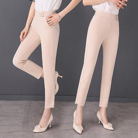 JGX-1858新款宽松显瘦百搭直筒洋气九分裤休闲哈伦裤