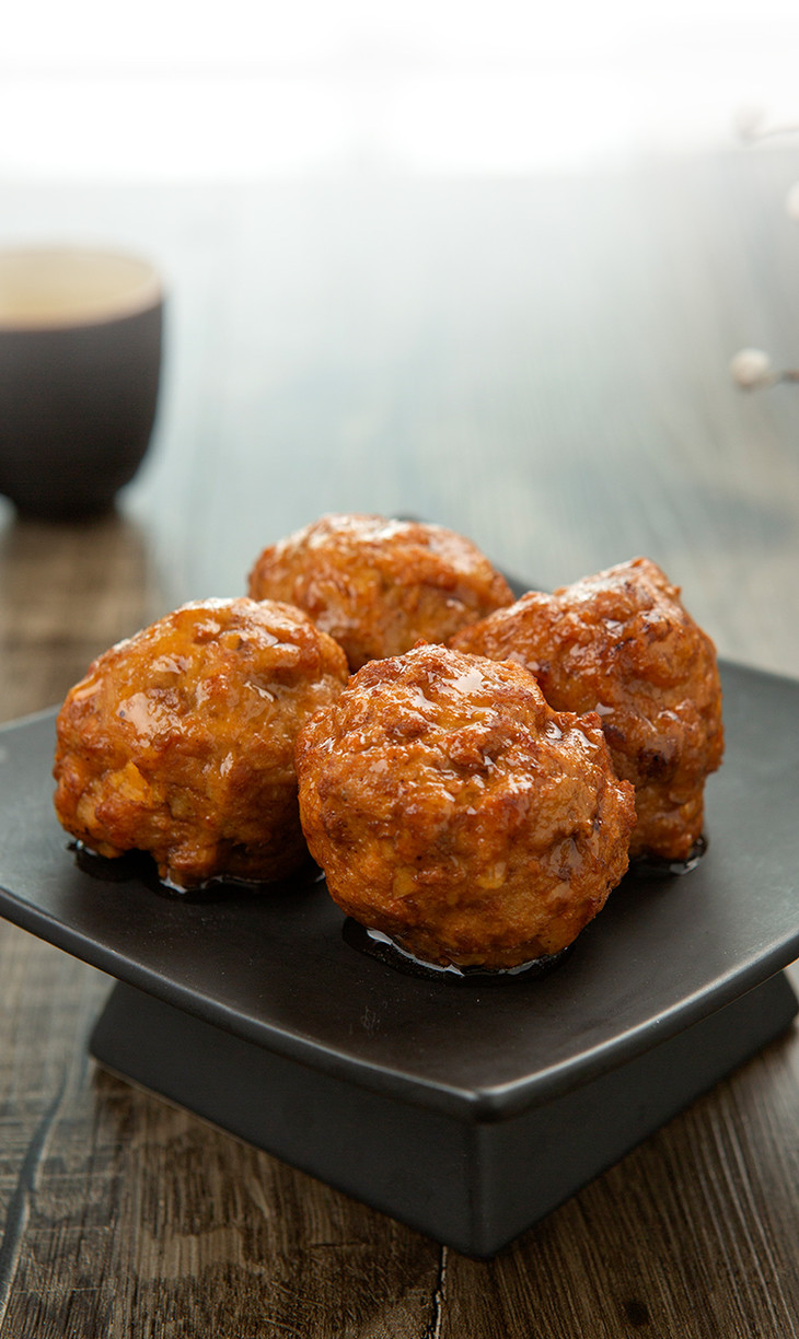 好吃的咸蛋黄肉丸子肉质细嫩鲜美不腻吃法多样简单方便快手菜每袋50g