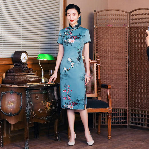 中国风复古，演出走秀改良版旗袍裙TY-JYJ-016 商品图0