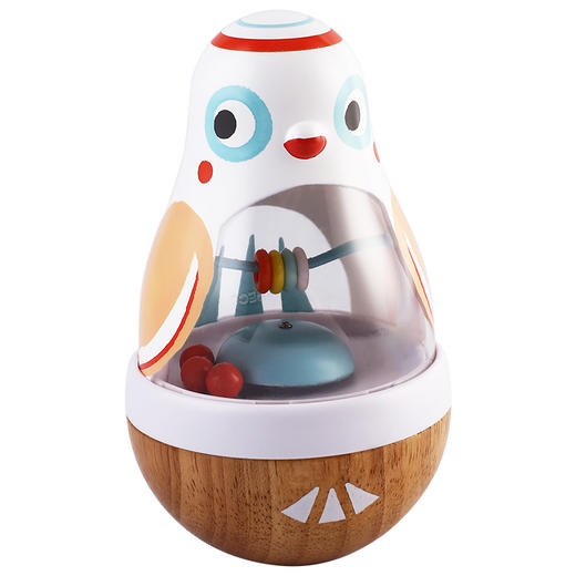 法国djeco小鸟波利木制儿童不倒翁婴儿宝宝逗乐安抚6-12个月玩具 商品图5