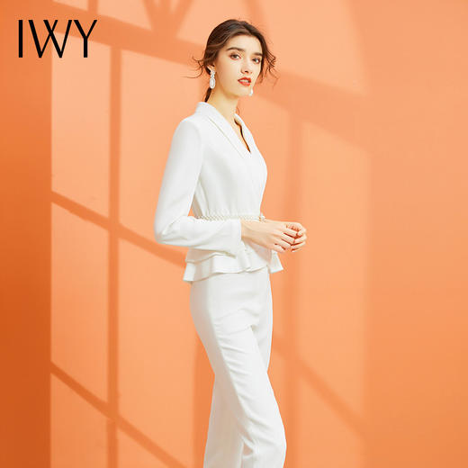 IWY/白色长袖西装长裤套装CP936 商品图3