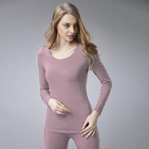 皇家丽美秒热无痕保暖内衣女薄款秋衣打底衫紧身恒温上衣BN8002D 商品图6