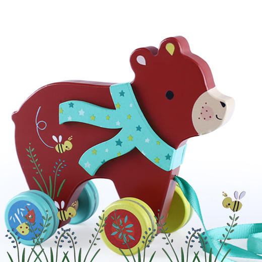 DJECO拖拉小车低幼宝宝学步玩具 商品图4