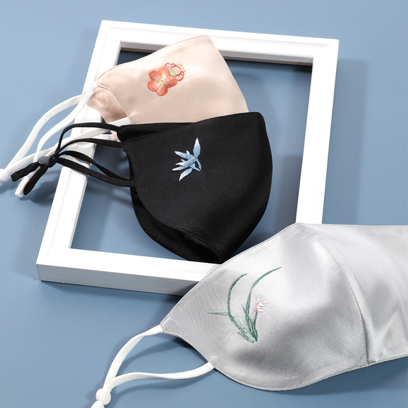 【皇锦】梅兰竹·真丝口罩