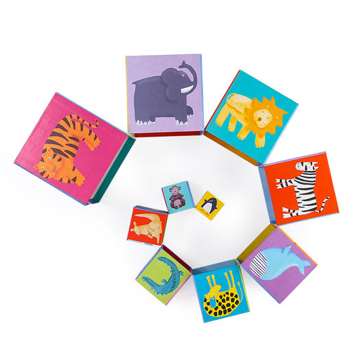 djeco农场动物叠叠高套盒层层叠玩具叠叠杯1-2岁数字叠叠乐儿童益智 商品图1