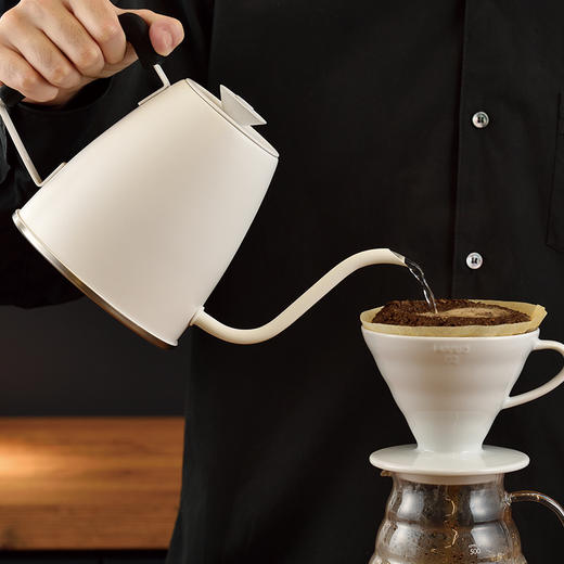 【HARIO】手冲咖啡壶不锈钢可测温手冲壶带硅胶套手柄DKG-140 商品图0