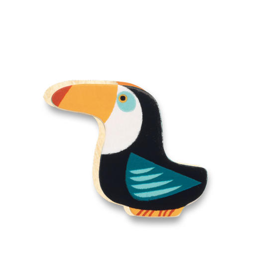 djeco幼儿15片动物木质大块拼图嵌入式拼板儿童益智智力玩具2-3岁 商品图6