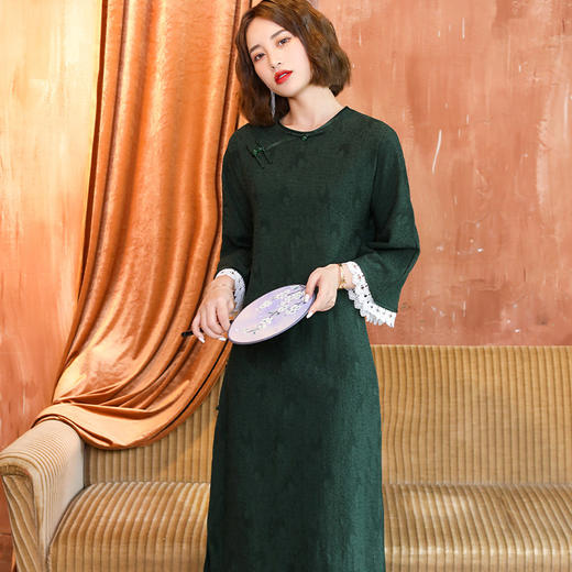 TX19173新款中国风优雅气质宽松改良旗袍裙TZF 商品图1