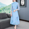 复古中国风，七分袖刺绣中式改良版连衣裙YFN-2055 商品缩略图2