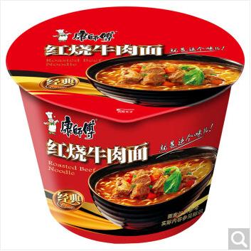 2桶康师傅红烧牛肉桶面106g*2桶 商品图0