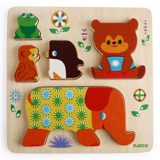DJECO低龄大块木质拼图(TG-YY) 商品图7