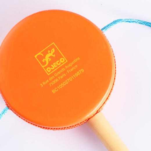 djeco新生婴儿曼波拨浪鼓玩具摇鼓手摇铃传统木质可啃咬0-3-6-9月 商品图2