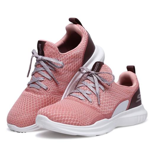 skechers斯凯奇女鞋休闲鞋舒适透气系带网面运动鞋14845pnk