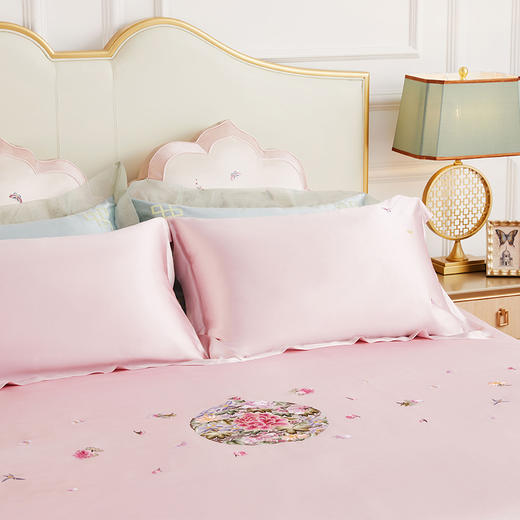 【皇锦】富贵牡丹·真丝手绣被三件套 商品图0