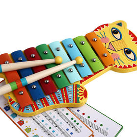 djeco曼波猫婴幼儿童小木琴婴儿八音琴手敲打击乐器音乐敲琴玩具
