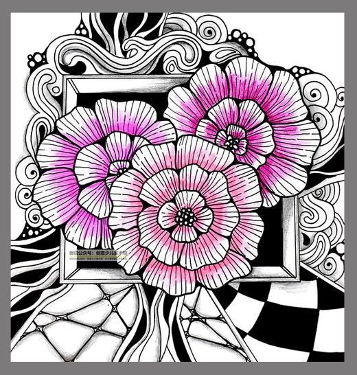 《线描装饰画—花卉》【自动发货：下单后，点击手机短信中收到的链接，即可获取文件下载的链接；如有任何问题，可添加客服微信hm33268获得帮助】
 商品图0